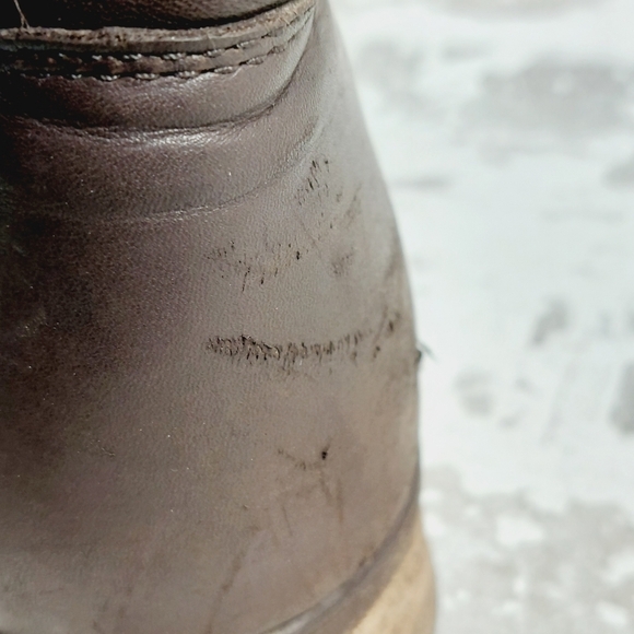 UGG Shearling Brown Leather Mid Calf Silver Buckles Detail Winter Boots I464 - Picture 11 of 13